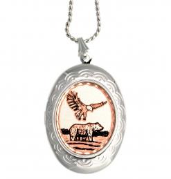 Bear and Eagle Native Art Locket
