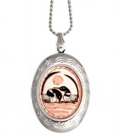 Unique Loon Locket Necklace