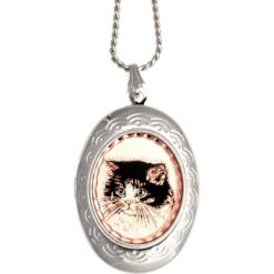 Beautiful Cat Locket Necklace
