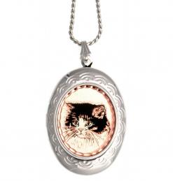 Handmade Cat Locket For Sale