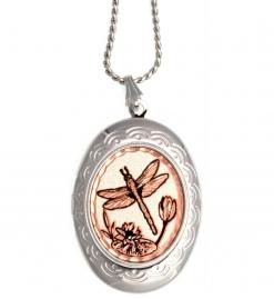 Handmade Locket in Dragonfly Design