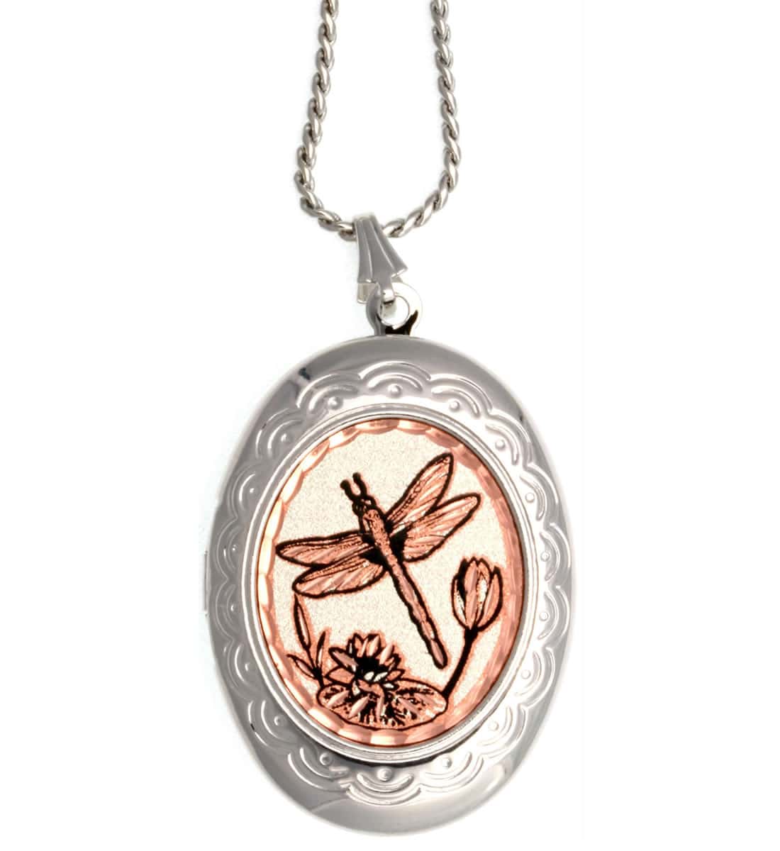 Handmade Locket in Dragonfly Design Handmade Locket in Dragonfly Design
