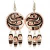 Haida Native Eagle Totem Dangle Earrings Haida Native Eagle Totem Dangle Earrings