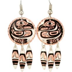 Northwest Native Eagle Dangle Earrings