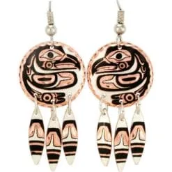 Northwest Native Eagle Dangle Earrings