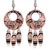 Northwest Native Raven Totem Dangle Earrings Northwest Native Raven Totem Dangle Earrings