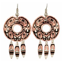 Native Totemic Otter Motif Earrings