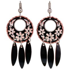 Black Floral Multiple-Piece Earrings