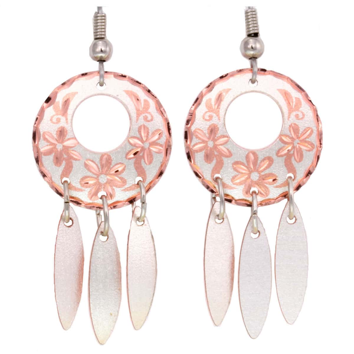 Purchase Unique Copper Flower Dangle Earrings Purchase Unique Copper Flower Dangle Earrings