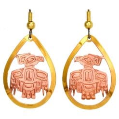 Cut Out Native Haida Eagle Earrings