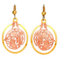 Handcrafted Haida Killer Whale Earrings