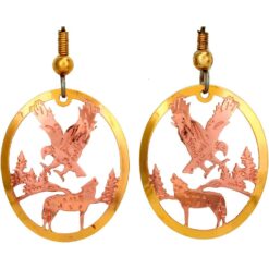 Buy Wildlife Jewelry, Wolf and Eagle Earrings