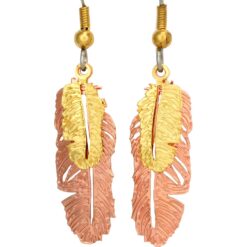 Double Feather Cut Out Earrings