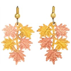 Handmade mapel leaf dangle earrings
