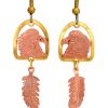 Bald Eagle with Feather Dangle Earrings TS-293