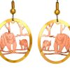 Wildlife Jewelry Bear and Cub Earrings