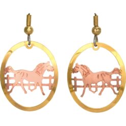 Equine Jewelry, Trotting Horse Earrings