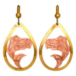 NW Native Jewelry Killer Whale Totemic Earrings