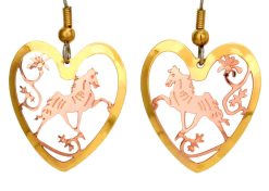 Heart Shaped Horse Earrings