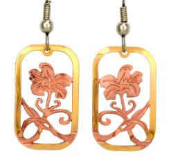 Handmade Cut Out Lily Earrings