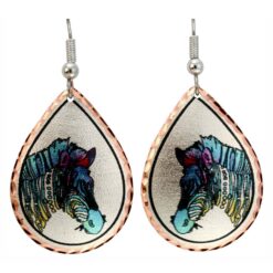 Whimsical Art Jewelry, Zebra Earrings