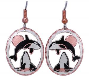 Wholesale Animal Jewelry, Killer Whale Earrings