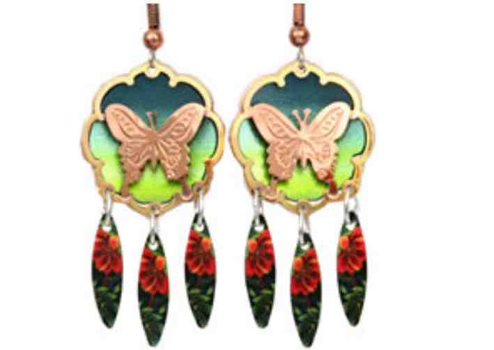 Butterfly Jewelry, Cut Out Butterfly Earrings CJ-37