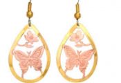 Handmade Copper and Gold Butterfly Earrings