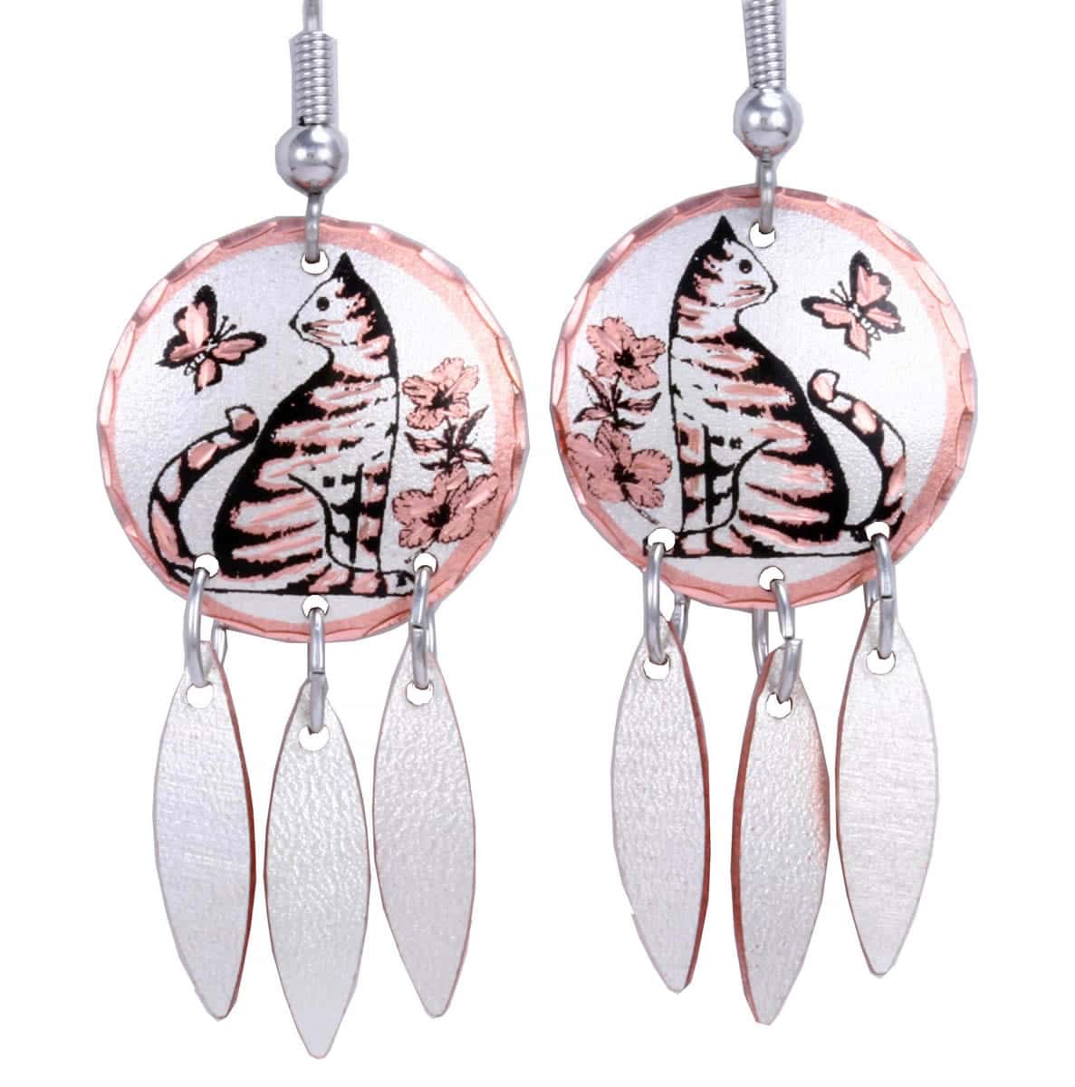 Cat Jewelry, Handmade Cat Earrings