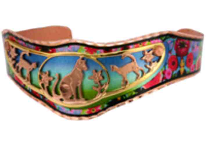 Cat Jewelry, Cat Bracelets with Colorful Artwork