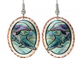 Handmade Colorful Art Dolphin Earrings