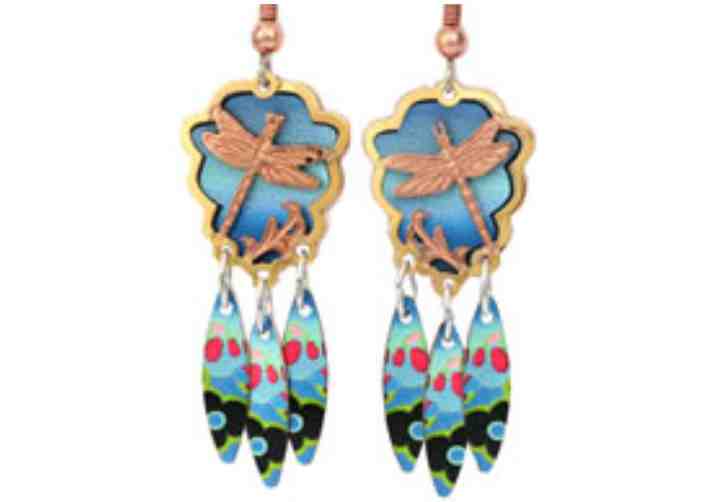 Dragonfly Jewelry, Colorful and Cut Out Dragonfly Earrings Dragonfly Jewelry, Colorful and Cut Out Dragonfly Earrings