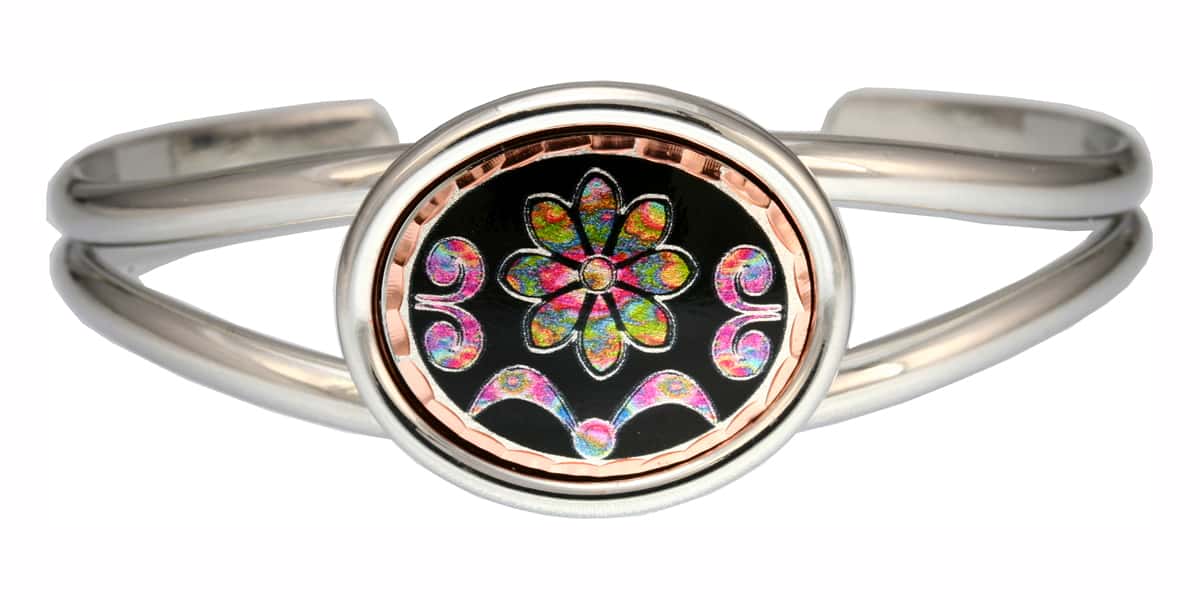 Colorful Flower Jewelry, Flower Wire Bracelets