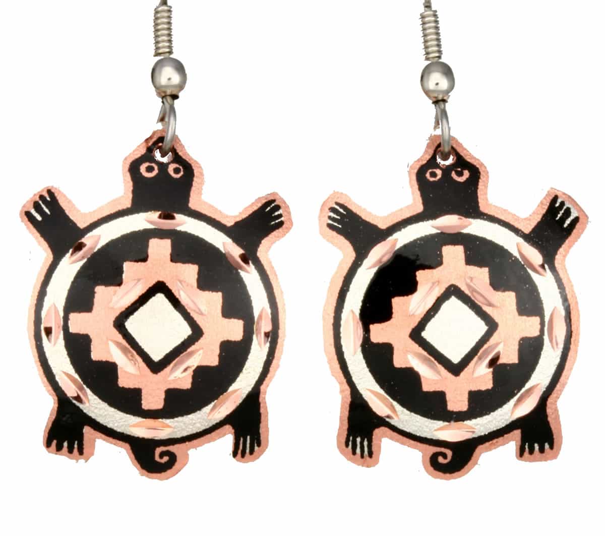 Handmade Turtle Jewelry Copper Turtle Earrings