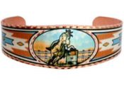 Wholesale Western Jewelry, Barrel Racer Bracelets Women Barrel Racer Bracelets in Colorful Artwork
