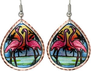 7 Best Nature-Inspired Jewelry Gifts for Bird Lovers - Unique Pink Flamingos Earrings Unique pink flamingos copper earrings - 7 Best Nature-Inspired Jewelry Gifts for Bird Lovers