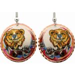 Bear and Feathers Native Earrings