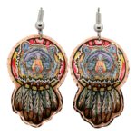 Eagle Feathers Bear Earrings