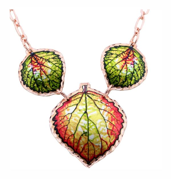 Colorado Aspen Leaves Necklaces, Lynn Bean Designed Necklaces