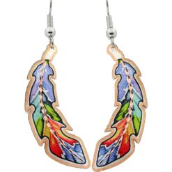 Simple Colorful Feather Earrings