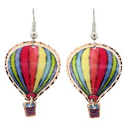 Colorful Handmade Hot Air Balloon Earrings