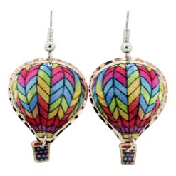 Hot Air Balloon Earrings Handmade in Striking Colors