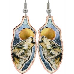 Feather Wolf Earrings