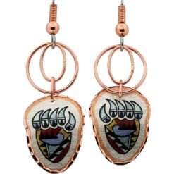 Native Bear Paw Earrings Handmade Using Copper and Copper Wires