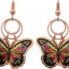 Butterfly Dangle Earrings, Lynn Bean wire jewelry earrings