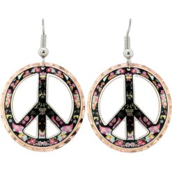 Colorful Peace Sign Earrings
