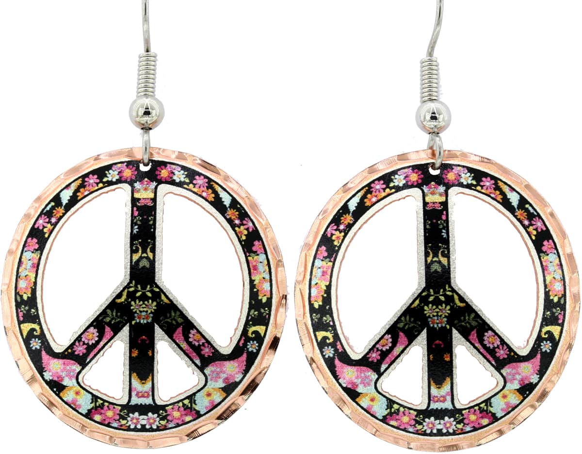 Cut Out Peace Sign Earrings Cut Out Peace Sign Earrings