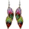 Feather Multi-piece Copper Dangle Earrings