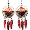 Desert Scene Dangle Chili Peppers Earrings