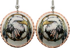 Eagle Feather and Eagle Earrings
